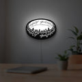 Lord of the Rings One Ring Fantasy LED lightbox hanging on a room wall with soft white light