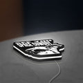 Cowboy Bebop See You Space Cowboy LED lightbox lying flat on a desk with white glow