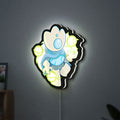 Slay the Spire Roguelike Game LED lightbox hanging on a wall with white glow