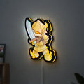 Slay the Spire Roguelike Game LED lightbox hanging on a wall with yellow glow