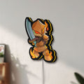Unlit Slay the Spire Roguelike Game LED lightbox mounted on a wall in daylight