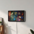 Unlit Slay the Spire Roguelike Game LED lightbox mounted on a wall in daylight