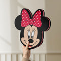 Unlit Minnie Mouse Head LED lightbox held by hand to show size and details