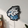 Unlit Evos LED lightbox mounted on a wall in daylight