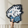 Unlit Evos LED lightbox held by hand to show size and details