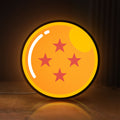 Front view of 4 Star Dragon Ball LED lightbox sign glowing on a wooden desk