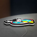 Mickey Mouse LED lightbox lying flat on a desk with white glow