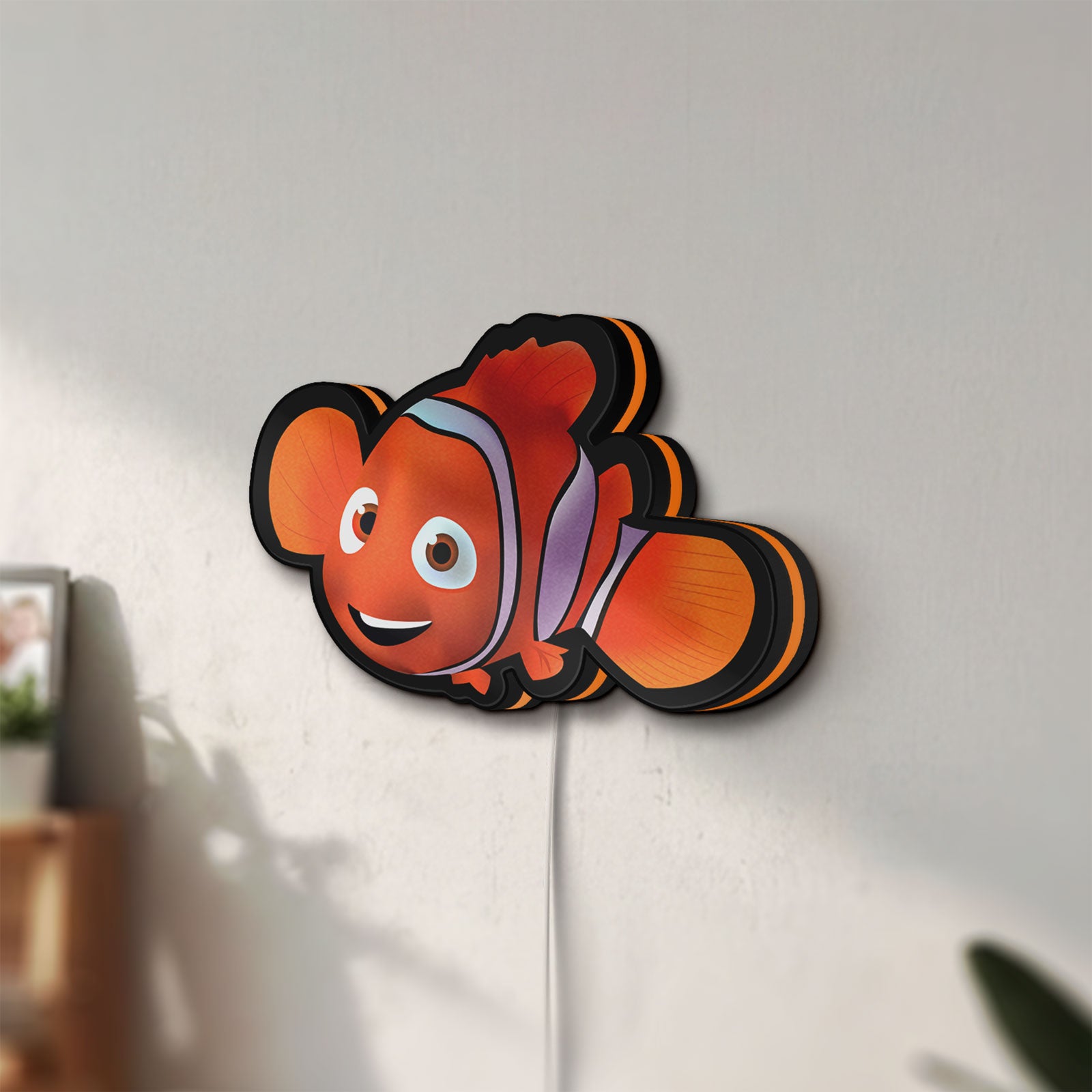 Unlit Sharan Rudrox Nemo Mesh LED lightbox mounted on a wall in daylight