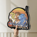 Unlit Thundercats LED lightbox held by hand to show size and details