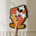 Unlit Mickey Mouse Inspired LED lightbox held by hand to show size and details