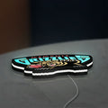 Memphis Grizzlies LED lightbox lying flat on a desk with white glow