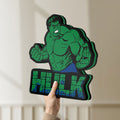 Unlit Hulk LED lightbox held by hand to show size and details