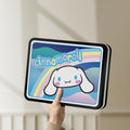 Unlit Cinnamoroll LED lightbox held by hand to show size and details