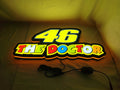 60cm 26Xbau0042 Glowing Wall Art - The doctor led light box 04 lit flat side view, unique wall art for desk and room decor