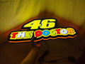 26Xbau0042 LED Light Box (60cm) - The doctor led light box 05 lit handheld side view, unique wall art for desk and room decor