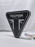 30cm Triumph Motorcycles 3D Printed Sign - Unlit angled details standing, perfect for garage and man cave decor