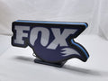 Fox Racing Shox LED Sign (40cm) - Unlit angled details standing, perfect for garage and man cave decor