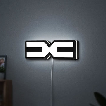 Dacia 2021 LED lightbox hanging on a wall with white glow