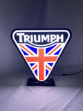 30cm Triumph Glowing Wall Art - Illuminated front view standing, unique wall art for desk and room decor