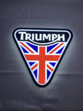 30cm Triumph 3D Printed Sign - Illuminated flat lay front view, unique wall art for desk and room decor