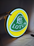 Lotus Cars LED Sign (50cm) - Illuminated handheld size reference, perfect for garage and man cave decor