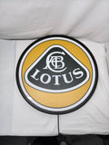 Lotus Cars LED Light Box (50cm) - Unlit flat lay front details, perfect for garage and man cave decor