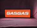 Gasgas LED Sign (50cm) - Illuminated front view standing, unique wall art for desk and room decor