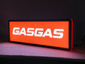 50cm Gasgas Glowing Wall Art - Illuminated angled view standing, unique wall art for desk and room decor