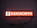 Illuminated flat lay front view of Kenworth Illuminated Sign in 40cm, perfect for garage and man cave decor