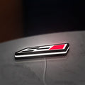 Cupra Racing Flag LED lightbox lying flat on a desk with white glow