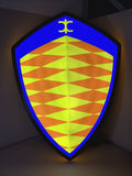Koenigsegg LED Light Box (60cm) - Illuminated front view standing, perfect for garage and man cave decor
