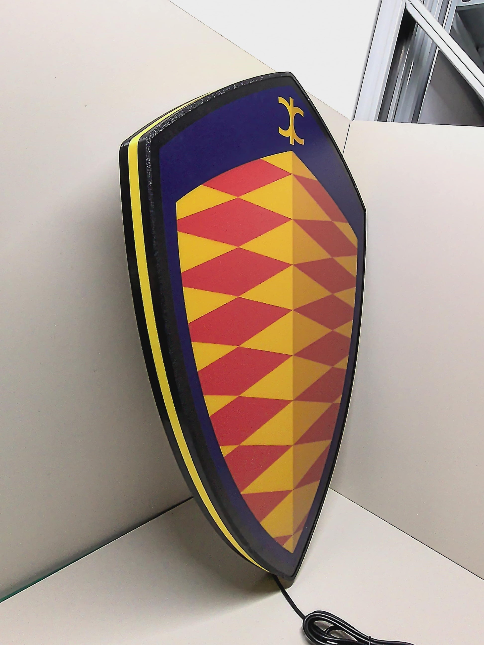 Koenigsegg LED Sign (60cm) - Unlit angled details standing, perfect for garage and man cave decor