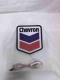 20cm Chevron 3D Printed Sign - Unlit flat lay front details, unique wall art for desk and room decor