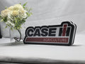 Unlit angled details standing of Case Ih Agriculture 3D LED Sign in 30cm, unique wall art for desk and room decor