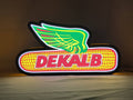 30cm Dekalb Glowing Wall Art - Illuminated front view standing, unique wall art for desk and room decor