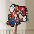 Unlit Super Mario Bros 3 LED lightbox held by hand to show size and details