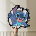 Unlit Stitch LED lightbox held by hand to show size and details