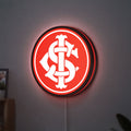 Sport Club Internacional 6 Estrelas LED lightbox hanging on a wall with red glow