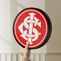 Unlit Sport Club Internacional 6 Estrelas LED lightbox held by hand to show size and details