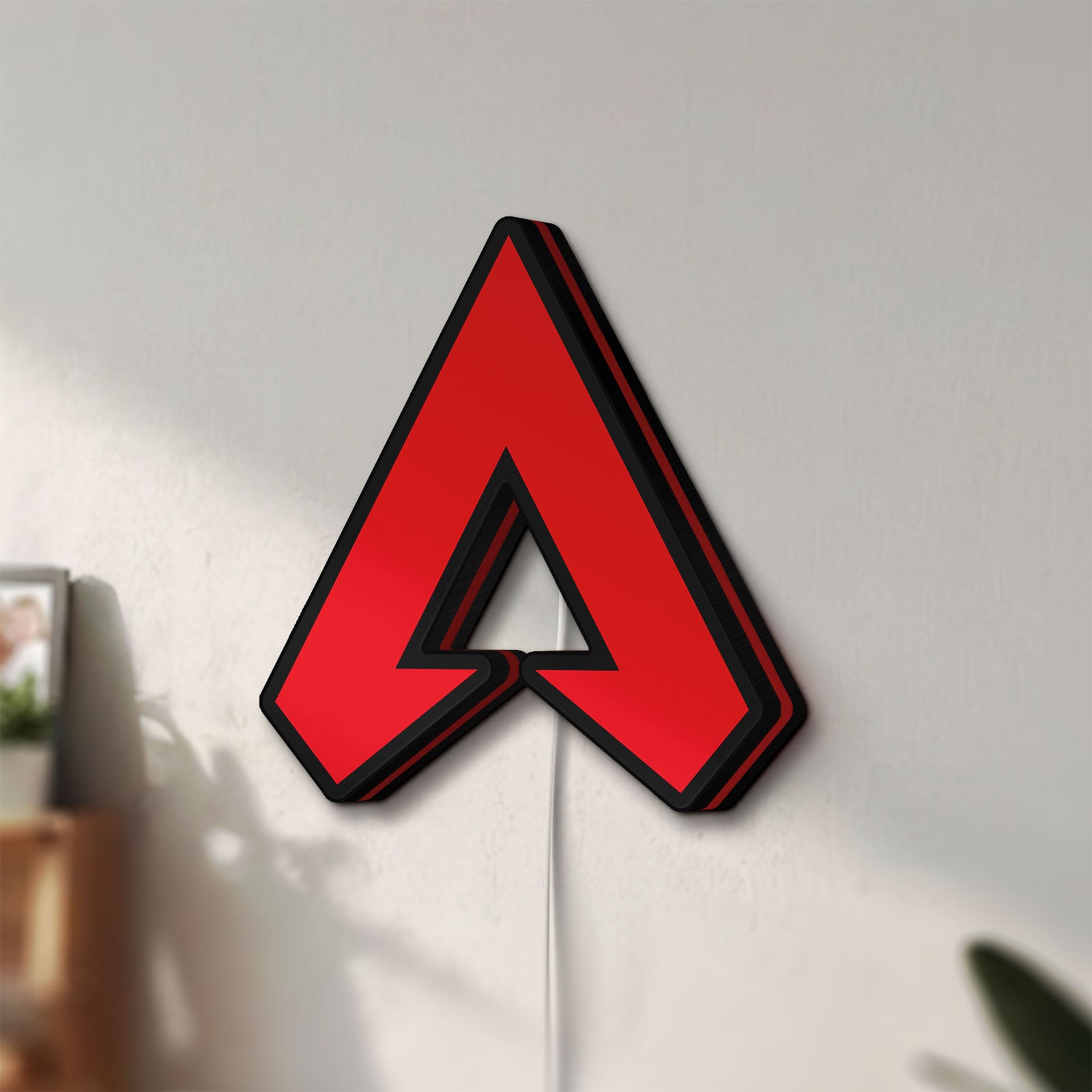 Unlit Apex LED lightbox mounted on a wall in daylight