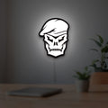 Call of Duty Black Ops Skull LED lightbox hanging on a room wall with soft white light