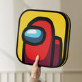 Unlit Among Us LED lightbox held by hand to show size and details