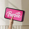 Unlit Barbie LED lightbox held by hand to show size and details