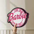 Unlit Barbie LED lightbox held by hand to show size and details