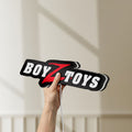 Unlit Boyztoys Racing LED lightbox held by hand to show size and details