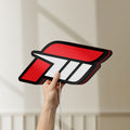 Unlit Forza Motorsport 3 LED lightbox held by hand to show size and details