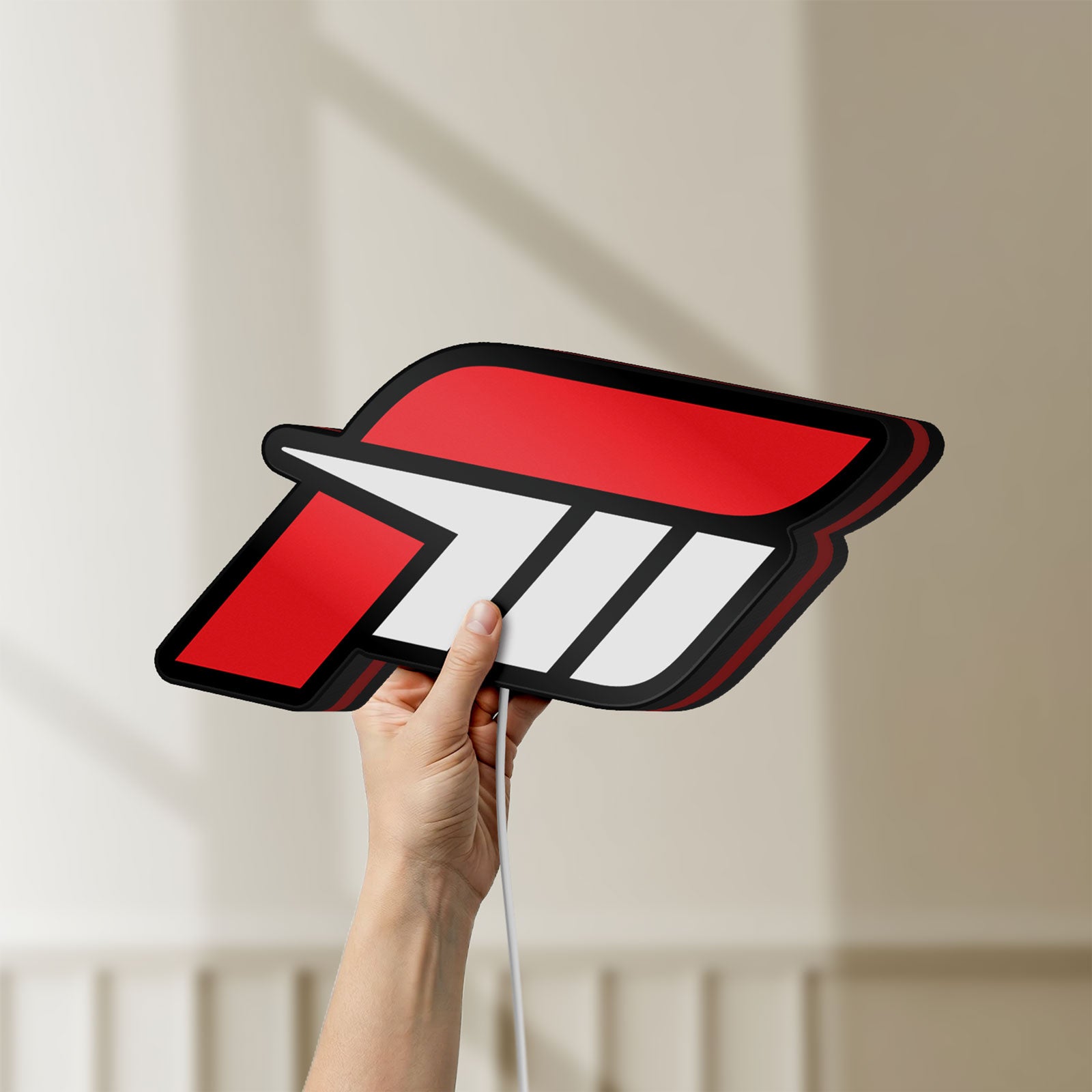 Unlit Forza Motorsport 3 LED lightbox held by hand to show size and details
