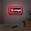 Bburago LED lightbox hanging on a room wall with soft red light