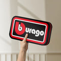 Unlit Bburago LED lightbox held by hand to show size and details