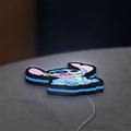 Lilo & Stitch LED lightbox lying flat on a desk with blue glow